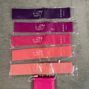 Fit Simplify 5 Resistance Loop Bands 5 Purple Exercise Fitness Fitness Health